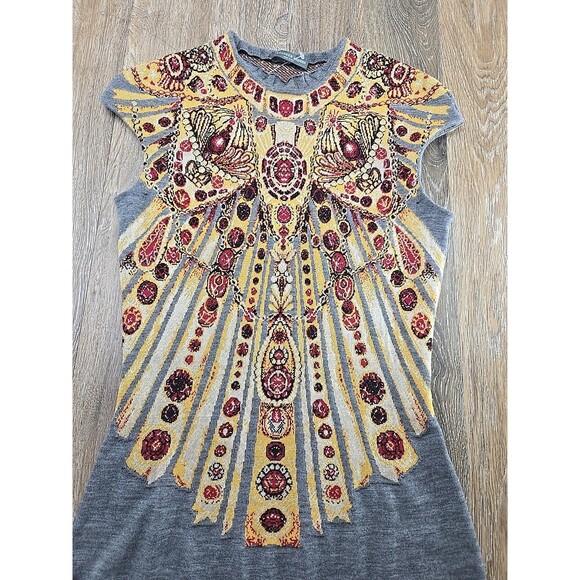 Alexander McQueen Women's S Vintage Jewel Intarsia Knit Fitted Dress - Picture 4 of 10